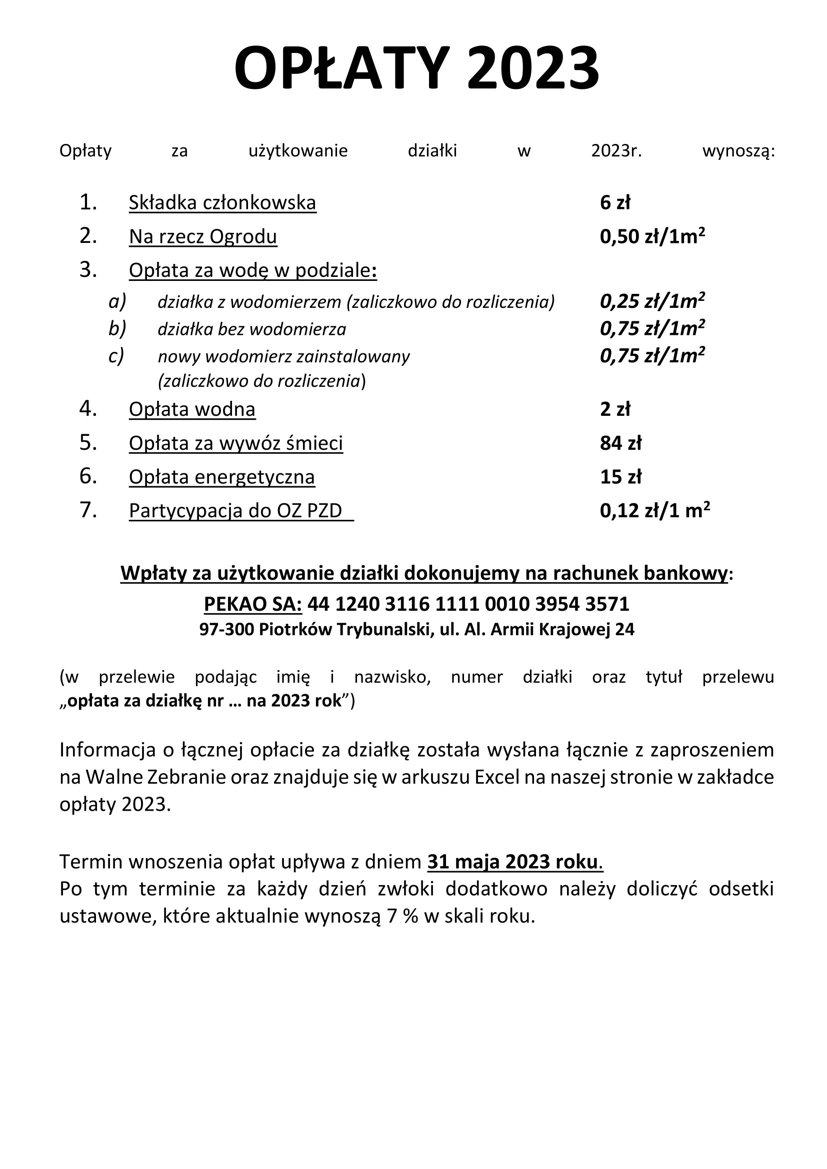 Opłaty za działkę na rok 2023ver.1